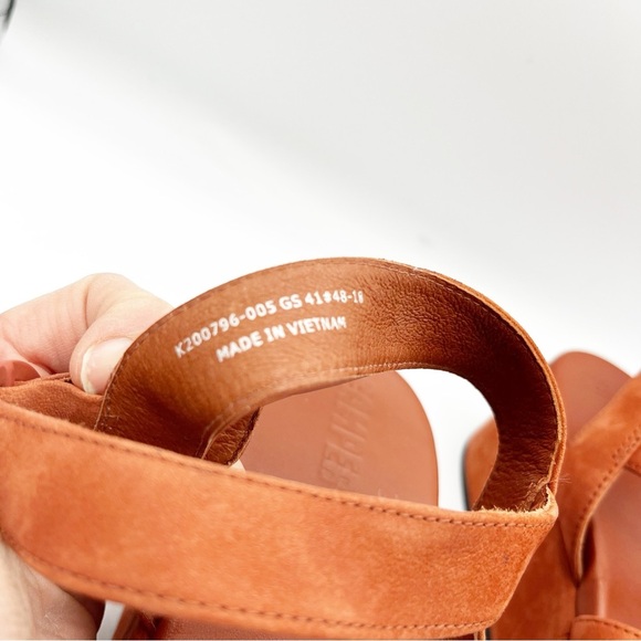 Camper Misia Suede Leather Strappy Plaform Sandal Burnt Orange Size 41/ 11 - Picture 5 of 10